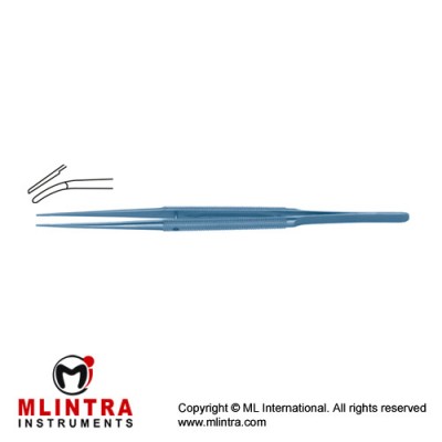 Diam-n-Dust™ Micro Dressing Forcep Curved Titanium, 15 cm - 6" Tip Size 6.0 x 0.7 mm